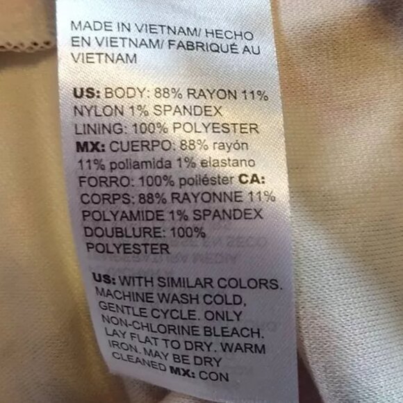 Chicos Floral Sleeveless Knit Dress Pockets Retro Mod Size 0.5 Misses 6 - Picture 6 of 6